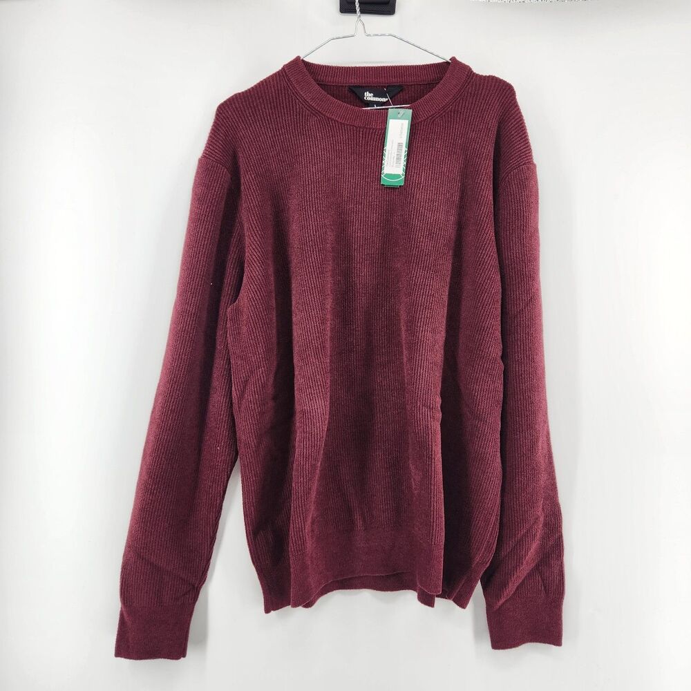The‎ Commons Men's Red Large Dull Chenille Crewneck NWT